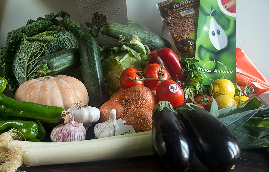 caja de verduras